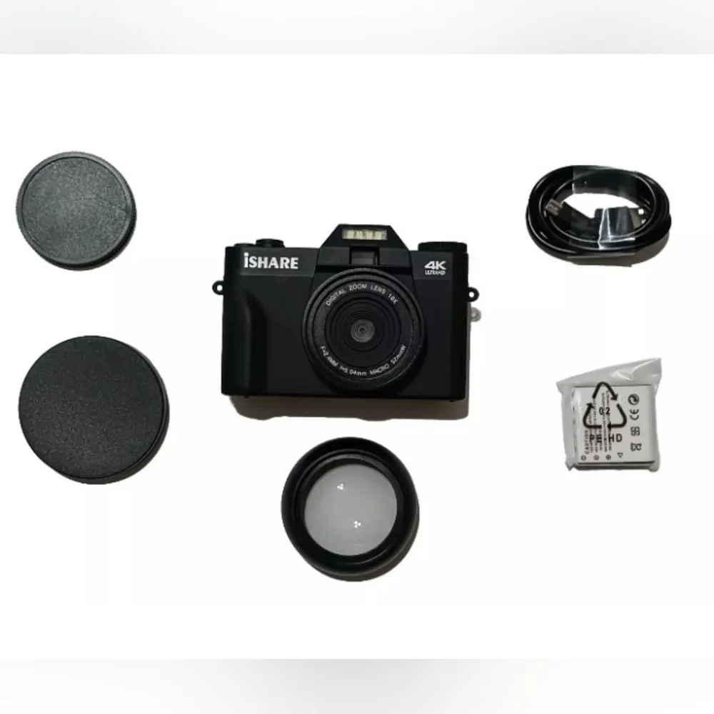 4K Digital Camera Ultra HD Ishare 48MP.